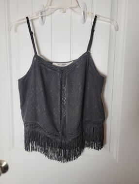 Idyllwind by Miranda Lambert black  Fringe western Camisole. Size Small